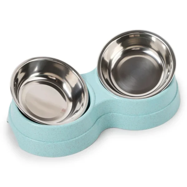 Double Feeding Bowls Stainless Steel
